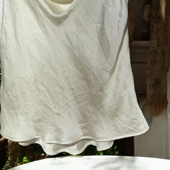 Show Me Your MuMu Ivory Keaton Satin Camisole Tank Size Small - Picture 5 of 11